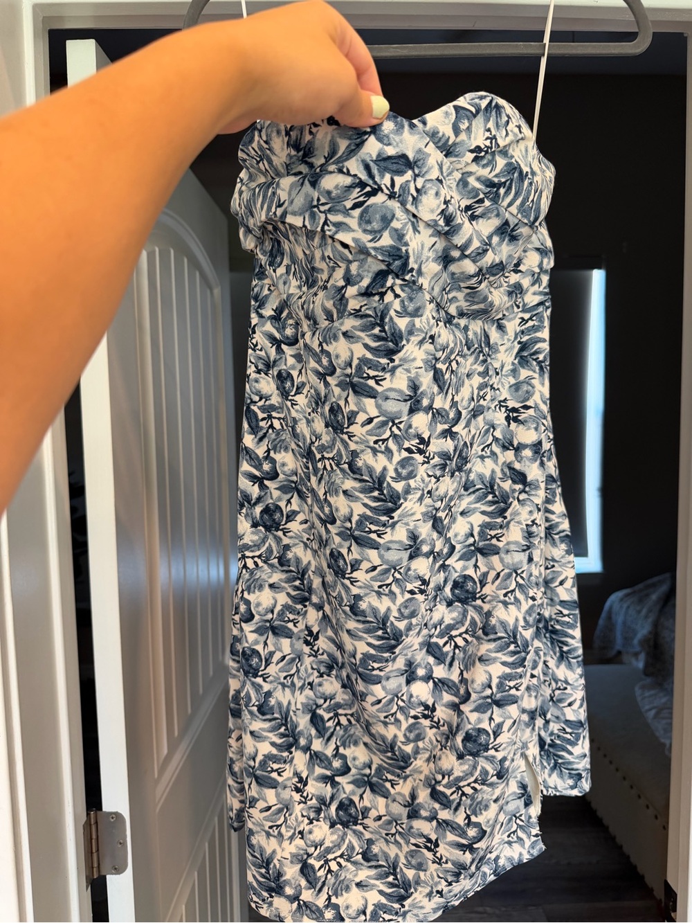 Abercrombie & Fitch Navy and White Floral Mini Dress
